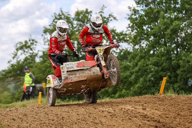 Leon Hofmann and Leon Freygang DEU 244 VMC MEGA , Germany, Motorsport, ADAC Motocross Schopfheim 2026, DMX Sidecar German Championship, 1 round, 17 05 2026, Schopfheim Motocross Race Track Germany Copyright: xGrantxHubbsx
