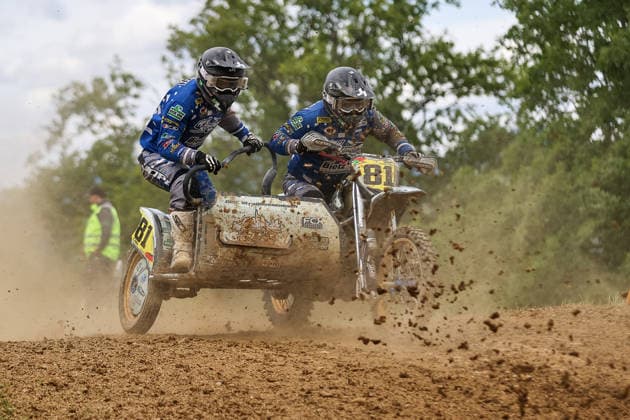 Michel Schmidt and Clemens Fäth DEU 81 WSP Zabel , Germany, Motorsport, ADAC Motocross Schopfheim 2026, DMX Sidecar German Championship, 1 round, 17 05 2026, Schopfheim Motocross Race Track Germany Copyright: xGrantxHubbsx