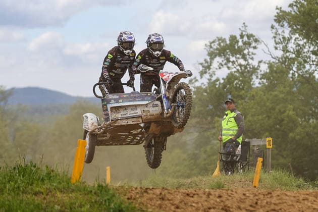 Adrian Peter and Julian Zimmermann DEU 20 VMC PPower Husqvarna , Germany, Motorsport, ADAC Motocross Schopfheim 2026, DMX Sidecar German Championship, 1 round, 17 05 2026, Schopfheim Motocross Race Track Germany Copyright: xGrantxHubbsx