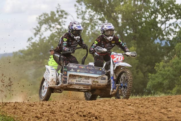 Adrian Peter and Julian Zimmermann DEU 20 VMC PPower Husqvarna , Germany, Motorsport, ADAC Motocross Schopfheim 2026, DMX Sidecar German Championship, 1 round, 17 05 2026, Schopfheim Motocross Race Track Germany Copyright: xGrantxHubbsx