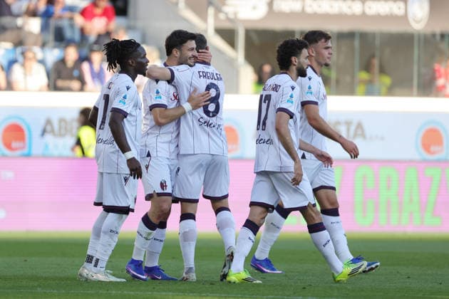 Bologna™s Riccardo Orsolini jubilates after scoring the goal 0-1 during the Serie A soccer match between Atalanta and Bologna at the New Balance Arena Stadium in Bergamo Italy - Sunday, 17 may 2026. - Soccer .  Copyright: xAlbertoxMariani LaPressex