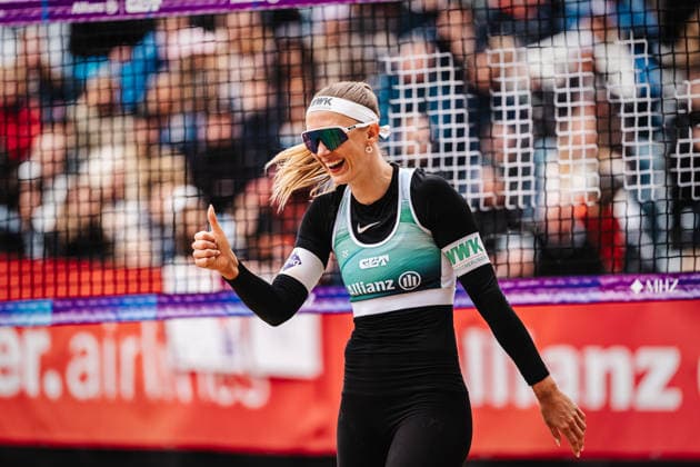Beach volleyball women Allianz German Beach Tour 2026 Tourstop Düsseldorf 17 05 2026 Sandra Ittlinger is looking forward to Düsseldorf Robert Lehr Ufer Nordrhein Westfalen Germany
