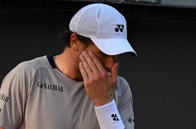 May 17, 2026, Rome, Italy: Casper Ruud of Norway reacts during his men s singles final match against Jannik Sinner of Italy (not pictured) at the Italian Open tennis tournament in Rome, Italy, 17 May 2026. ANSA RICCARDO ANTIMIANI. Italian Open Tennis Tournament  - ZUMAa110 20260517_zaf_a110_126 Copyright: xRiccardoxAntimianix