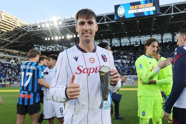 Bologna s Juan Miranda during the Serie A soccer match between Atalanta and Bologna at the New Balance Arena Stadium in Bergamo Italy - Sunday, 17 may 2026. - Soccer .  Copyright: xAlbertoxMariani LaPressex