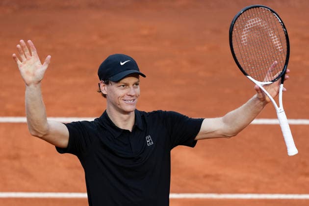 Jannik Sinner of Italy celebrates the victory of the Internazionali BNL d Italia 2026 tennis tournament at Foro Italico in Rome (Italy) on May, 17, 2026. AntoniettaxBaldassarre