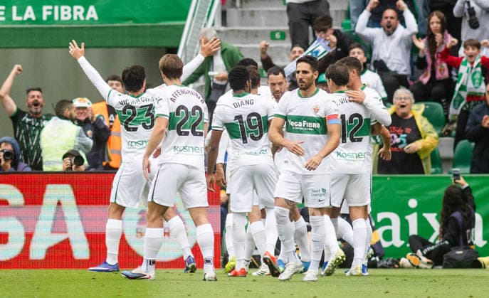 ESP Elche v Getafe LALIGA First half of Elche CF vs Getafe CF match during the LALIGA EASPORTS match, Round 37, between Elche and Getafe, played at Martinez Valero on May 17, 2026 in Elche Spain Elche Spain Football Copyright: xHugoxIzquierdox xAgenciaxLOFx
