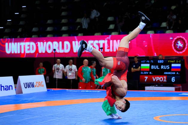 U17 Wrestling European Championships 71kg FS Nikolay Stoykov Iliev BUL Copyright: xKostadinxAndonov xUnitedxWorldxWrestlingx Kostadin Andonov United World Wrestling