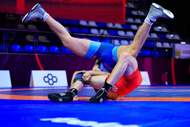 U17 Wrestling European Championships 92kg FS Eugen Dohoter MDA df Michael Baggiani ITA Copyright: xKostadinxAndonov xUnitedxWorldxWrestlingx Kostadin Andonov United World Wrestling