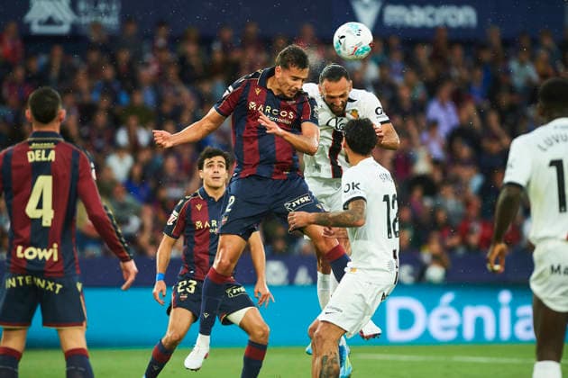 Matias Moreno Levante UD and Vedat Muriqi RCD Mallorca during the LaLiga EA Sports match between Levante UD and RCD Mallorca at Ciudad de Valencia on May 17, 2026 in Valencia, Spain Photo by Maria Jose Segovia DeFodi Images