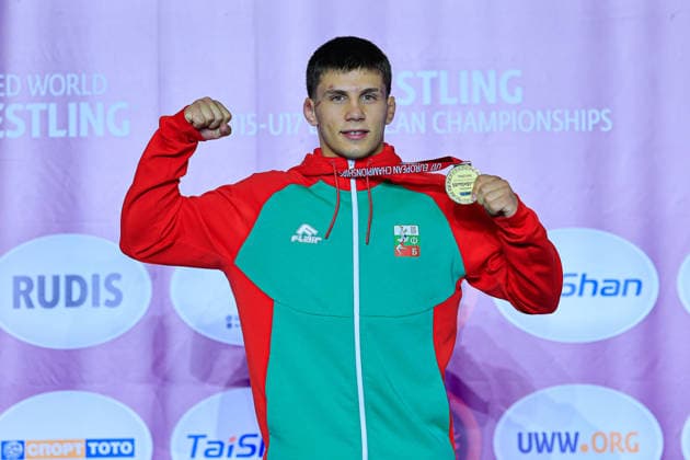 U17 Wrestling European Championships Podium 71kg FS Gold Nikolay Stoykov Iliev BUL Copyright: xKostadinxAndonov xUnitedxWorldxWrestlingx Kostadin Andonov United World Wrestling