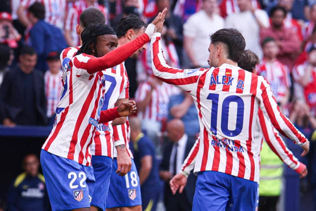 Atletico de Madrid vs Girona, on the 37th matchday of the 2025 26 Spanish First Division May 17, 2026, Madrid, Spain Ademola Lookman celebrates his goal with his teammates during the Spanish championship LaLiga football match between Atletico de Madrid and Girona CF on 17 May 2026 at Estadio Santiago Bernabeu in Madrid, Spain Madrid, Spain Madrid Madrid Madrid Spain Copyright: xAlejandroxMatiasx