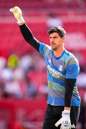 May 17, 2026, Sevilla, Sevilla, SPAIN: Thibaut Courtois of Real Madrid CF warms up during the Spanish league, LaLiga EA Sports, football match played between Sevilla FC and Real Madrid at Ramon Sanchez-Pizjuan stadium on May 17, 2026, in Sevilla, Spain. Sevilla SPAIN - ZUMAa181 20260517_zaa_a181_174 Copyright: xJoaquinxCorcherox
