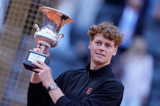 Jannik Sinner during the man™s singles final between Jannik Sinner (ITA) vs Casper Ruud (NOR) at the Internazionali d Italia in Rome, Sunday 17 May 2026. (Alfredo Falcone LaPresse)  Copyright: xAlfredoxFalcone LaPressex