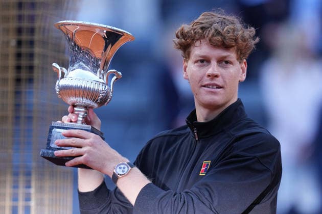 Jannik Sinner during the man™s singles final between Jannik Sinner (ITA) vs Casper Ruud (NOR) at the Internazionali d Italia in Rome, Sunday 17 May 2026. (Alfredo Falcone LaPresse)  Copyright: xAlfredoxFalcone LaPressex