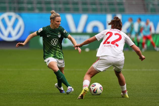 VfL vs Nuremberg, BL Women Wolfsburg, 17 05 2026, Football, Women, Google Pixel Bundesliga, Season 2025 2026, VfL Wolfsburg vs 1 FC Nürnberg Svenja Huth VfL Wolfsburg , Pollak FC Nürnberg AOK Stadion Niedersachsen Germany