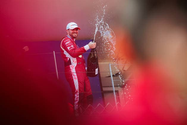 2026 FORMULA E MONACO ePRIX ROWLAND Oliver (gbr), Nissan Formula E Team, Nissan e-4ORCE 05, portrait at the podium, portrait during the Monaco ePrix, 9th and 10th round of the 2025-26 ABB FIA Formula E World Championship, WM, Weltmeisterschaft on the Circuit de Monaco from Mai 16 to 17, 2026 in Monte-Carlo, Monaco -  Copyright: xGERMAINxHAZARDx