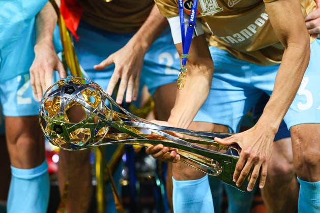 RUSSIA, ROSTOV-ON-DON - MAY 17, 2026: Zenit St Petersburg s players celebrate their victory after a 2025 26 Russian Premier League Round 30 football match against FC Rostov at Rostov Arena. FC Zenit St Petersburg won FC Rostov 1-0, claiming the title of the Russian football champion for the 11th time Russian Football Premier League: FC Rostov 0 - 1 Zenit St Petersburg  - ZUMAt113 20260517_zaa_t113_447 Copyright: xErikxRomanenkox