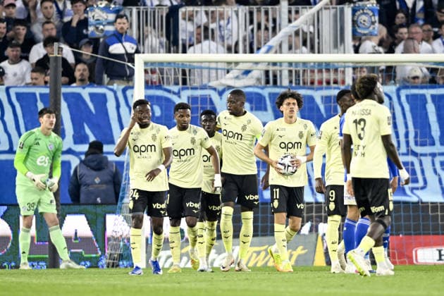 RC Strasbourg Alsace v AS Monaco - Ligue 1 McDonald s 2025 2026 31 Ansu FATI (asm) - 11 Maghnes AKLIOUCHE (asm) - 06 Denis ZAKARIA (asm) during the Ligue 1 McDonald s match between Strasbourg and Monaco at Stade de la Meinau on May 17, 2026 in Strasbourg, France. Strasbourg France  Copyright: xKevinxClementx 776348399