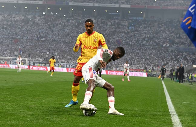 Football : Olympique Lyonnais v Racing LENS - French ligue 1- 17 05 2026 SAID Wesley of Lens during the French ligue 1 match between Olympique Lyonnais and Racing Lens at Groupama Stadium Decines Charpieu Lyon on May 17, 2026 , France LYONFrance  Copyright: xMouradxAllilix