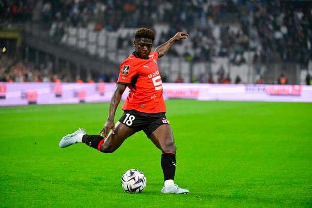 FOOTBALL : Olympique de Marseille VS Stade Rennais FC - Ligue 1 McDonald s - 17 05 2026 Mahamadou Nagida (SRFC) - Ligue 1 McDonald™s match between Olympique de Marseille and Stade Rennais FC on May 17, 2026 at the Orange Velodrome Stadium in Marseille. MarseilleFrance  Copyright: xWilliamxCannarellax