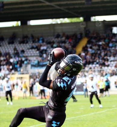 Bijon HARRIS Muenchen , European Football Alliance, Munich Ravens vs Raiders Tirol, Munich, Gruenwalder Stadion, 17 05 26 Copyright: WolfgangxFehrmann