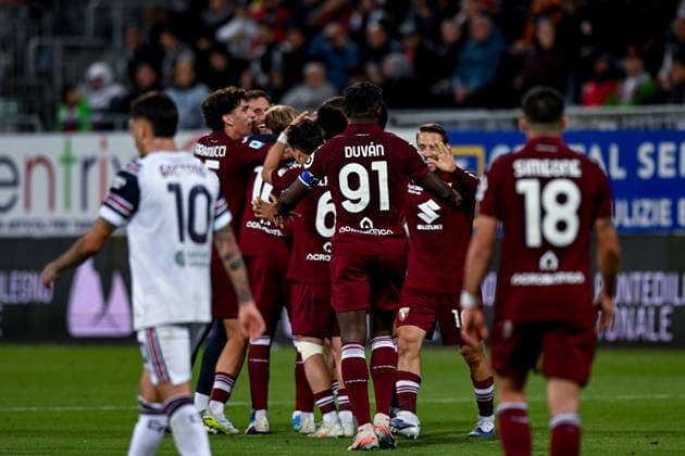 Torino s Rafael Obrador Burguera celebrates after scoring the goal for 0-1 during the Serie A soccer match between Cagliari Calcio and Torino at the Unipol Domus in Cagliari, Sardinia - Sunday 17th May. - Soccer  Copyright: x Â®xGianlucaxZuddas LaPressex