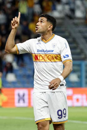 May 17, 2026, Reggio Emilia, REGGIO EMILIA: Lecce s Walid Cheddira jubilates after scoring the firstgoal during the Italian Serie A soccer match US Sassuolo vs US Lecce at Mapei Stadium in Reggio Emilia, Italy, 17 May 2026. ANSA SERENA CAMPANINI. Soccer: Serie A; Sassuolo - Lecce  - ZUMAa110 20260517_zaf_a110_161 Copyright: xSerenaxCampaninix