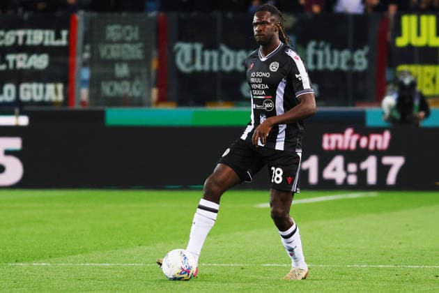 Udinese s Oumar Solet during the Serie A soccer match between Udinese and Cremonese at the Bluenergy Stadium in Udine, north east Italy - Sunday, May 17,2026 - soccer  Copyright: xAndreaxBressanutti LaPressex