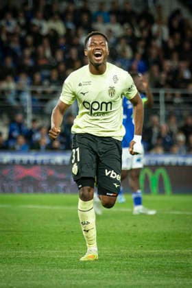 FOOTBALL : Racing de Strasbourg vs AS Monaco FC - Ligue 1 McDonald s - 17 05 2026 Joie des joueurs de l equipe de AS Monaco FC apres le but de Fati Vieira Anssumane 31 (AS Monaco)  Copyright: xx