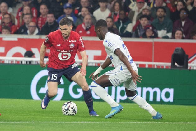 FOOTBALL : LOSC Lille vs Auxerre - Ligue 1 J34 - 17 05 2026 Romain PERRAUD (LOSC Lille) lors du match LOSC Lille vs Auxerre, Ligue 1 J34, Decathlon Arena stade Pierre Mauroy, le 17 mai 2026 - photo Laurent Sanson PsnewZ  Copyright: xLaurentxSANSONx xPsnewZx