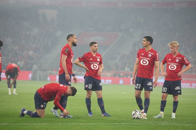 FOOTBALL : LOSC Lille vs Auxerre - Ligue 1 J34 - 17 05 2026 Equipe du LOSC Lille lors du match LOSC Lille vs Auxerre, Ligue 1 J34, Decathlon Arena stade Pierre Mauroy, le 17 mai 2026 - photo Laurent Sanson PsnewZ  Copyright: xLaurentxSANSONx xPsnewZx