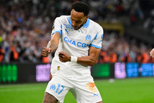 FOOTBALL : Olympique de Marseille VS Stade Rennais FC - Ligue 1 McDonald s - 17 05 2026 Joy OM - But Pierre-Emerick Aubameyang - Ligue 1 McDonald™s match between Olympique de Marseille and Stade Rennais FC on May 17, 2026 at the Orange Velodrome Stadium in Marseille. MarseilleFrance  Copyright: xWilliamxCannarellax