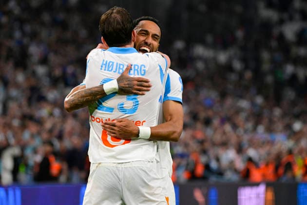 FOOTBALL : Olympique de Marseille VS Stade Rennais FC - Ligue 1 McDonald s - 17 05 2026 Joy OM - But Pierre-Emerick Aubameyang - Ligue 1 McDonald™s match between Olympique de Marseille and Stade Rennais FC on May 17, 2026 at the Orange Velodrome Stadium in Marseille. MarseilleFrance  Copyright: xWilliamxCannarellax