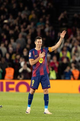 May 17, 2026, Barcelona, Barcelona, Spain: BARCELONA, SPAIN - MAY 17: Robert Lewandowski of FC Barcelona, Barca waves to fans during his farewell following the LaLiga EA Sports match between FC Barcelona and Real Betis at Spotify Camp Nou on May 17, 2026 in Barcelona, Spain. Barcelona Spain - ZUMAs316 20260517_znp_s316_100 Copyright: xMartixSeguraxRamonedax