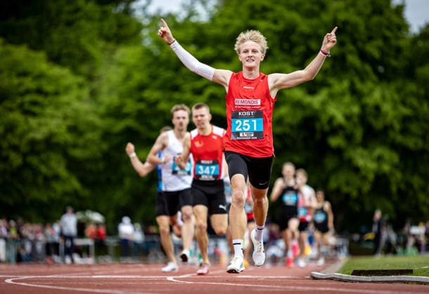 35 International Runners Meeting Pliezhausen, 17 05 2026 Valentin Götte GER TV Bad Säckingen cheers at the finish line in the mens 600m race 35 International Runners Meeting on 17 05 2026 in the Schönbuch Stadium in Pliezhausen Baden Württemberg Copyright: xBEAUTIFULxSPORTS R.xSchmittx