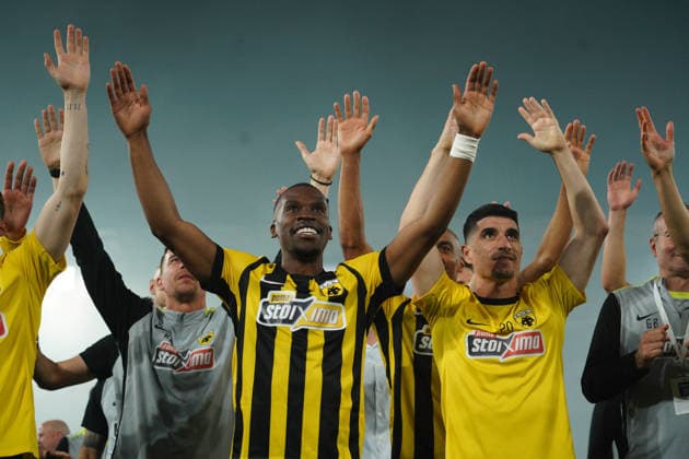 Trophy Presentation Ceremony For Winning The Greek Super League Championship AEK players celebrate during the trophy presentation ceremony for winning the Greek Super League championship at the Allwyn Arena on May 17, 2026. Athens Greece  Copyright: xGiorgosxArapekosx originalFilename:arapekos-notitle260517_npVwT.jpg