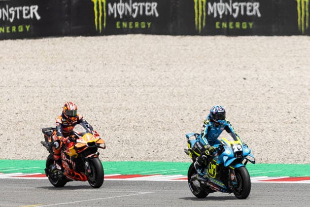 May 17, 2026, Barcelona, Barcelona, Spain: MONTMELO, SPAIN - MAY 17: Marc VioÂ±ales 12 of Red Bull KTM Tech3 and Raul Fernandez of Trackhouse MotoGP Team in action during the MotoGP Grand Prix of Catalunya at Circuit de Barcelona-Catalunya on May 17, 2026 in Montmelo, Spain. Barcelona Spain - ZUMAs316 20260517_znp_s316_098 Copyright: xMartixSeguraxRamonedax