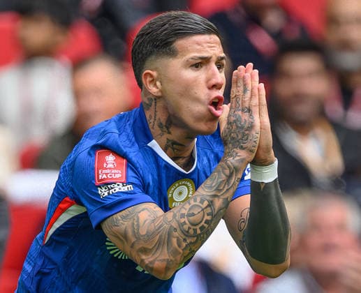 16 May 2026 - Chelsea v Manchester City - FA Cup Final - Wembley Stadium - London Chelsea v Manchester City - FA Cup Final - Wembley Stadium - London Chelsea s Enzo Fernandez in action. Picture : Mark Pain London England  Copyright: xMarkxPainx