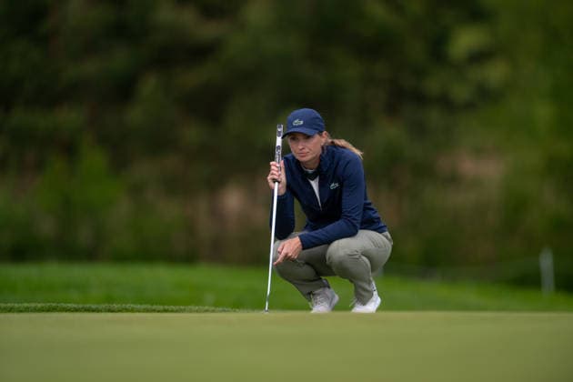 Amundi German Masters - Fourth Round Agathe Sauzon of France lines up a putt on the green of the 2nd hole during the final round of the Amundi German Masters at Green Eagle Golf Courses in Hamburg, Germany, on May 17, 2026. Hamburg Germany  Copyright: xAndyxAstfalckx originalFilename:astfalck-amundige260518_npQVf.jpg