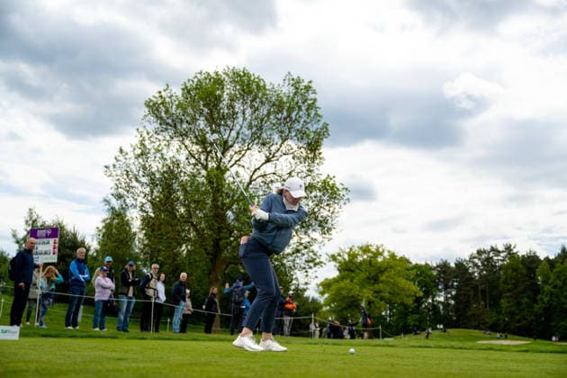 Amundi German Masters - Fourth Round Charlotte Heath of England drives off the tee of the 5th hole during the final round of the Amundi German Masters at Green Eagle Golf Courses in Hamburg, Germany, on May 17, 2026. Hamburg Germany  Copyright: xAndyxAstfalckx originalFilename:astfalck-amundige260518_npt1k.jpg