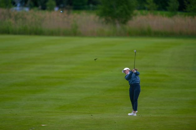 Amundi German Masters - Fourth Round Charlotte Heath of England drives her third shot from the fairway of the 4th hole during the final round of the Amundi German Masters at Green Eagle Golf Courses in Hamburg, Germany, on May 17, 2026. Hamburg Germany  Copyright: xAndyxAstfalckx originalFilename:astfalck-amundige260518_nppJ5.jpg