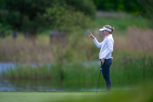 Amundi German Masters - Fourth Round Laura Fuenfstueck of Germany prepares to putt on the green of the 4th hole during the final round of the Amundi German Masters at Green Eagle Golf Courses in Hamburg, Germany, on May 17, 2026. Hamburg Germany  Copyright: xAndyxAstfalckx originalFilename:astfalck-amundige260518_np3xm.jpg
