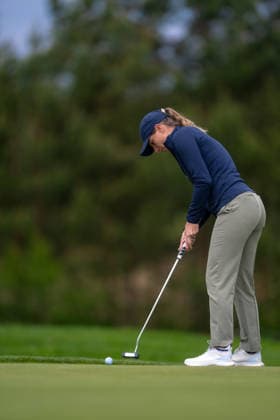 Amundi German Masters - Fourth Round Agathe Sauzon of France lines up a putt on the green of the 2nd hole during the final round of the Amundi German Masters at Green Eagle Golf Courses in Hamburg, Germany, on May 17, 2026. Hamburg Germany  Copyright: xAndyxAstfalckx originalFilename:astfalck-amundige260518_npBL9.jpg
