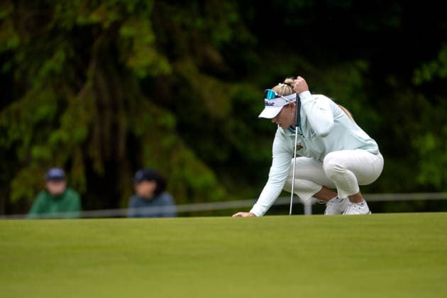 Amundi German Masters - Fourth Round Casandra Alexander of South Africa lines up a putt on the green on the 3rd hole during the final round of the Amundi German Masters at Green Eagle Golf Courses in Hamburg, Germany, on May 17, 2026. Hamburg Germany  Copyright: xAndyxAstfalckx originalFilename:astfalck-amundige260518_npo24.jpg