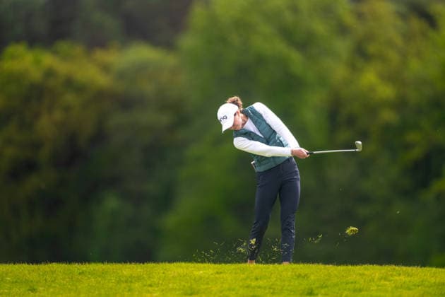 Amundi German Masters - Fourth Round Esme Hamilton of England plays her second shot from the fairway on the 6th hole during the final round of the Amundi German Masters at Green Eagle Golf Courses in Hamburg, Germany, on May 17, 2026. Hamburg Germany  Copyright: xAndyxAstfalckx originalFilename:astfalck-amundige260518_npxiP.jpg