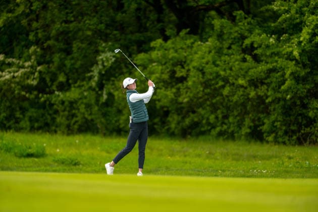 Amundi German Masters - Fourth Round Esme Hamilton of England takes her second shot off the fairway of the 7th hole during the final round of the Amundi German Masters at Green Eagle Golf Courses in Hamburg, Germany, on May 17, 2026. Hamburg Germany  Copyright: xAndyxAstfalckx originalFilename:astfalck-amundige260518_npXEY.jpg