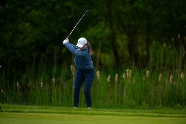 Amundi German Masters - Fourth Round Charlotte Heath of England takes her third shot pitching onto the green of the 6th hole during the final round of the Amundi German Masters at Green Eagle Golf Courses in Hamburg, Germany, on May 17, 2026. Hamburg Germany  Copyright: xAndyxAstfalckx originalFilename:astfalck-amundige260518_np54p.jpg
