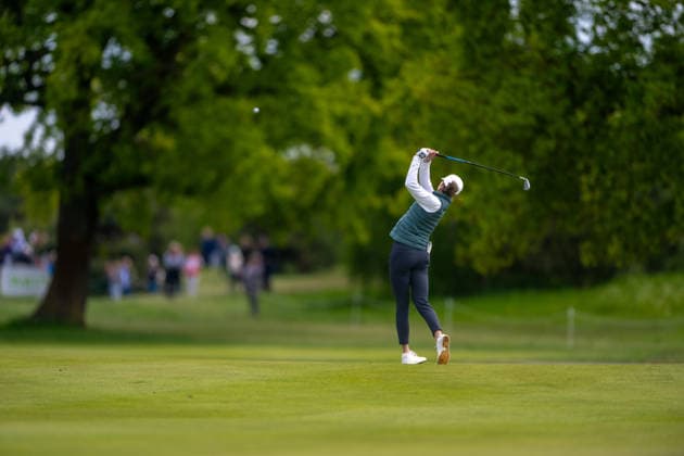 Amundi German Masters - Fourth Round Esme Hamilton of England drives her second shot from the fairway of the 9th hole during the final round of the Amundi German Masters at Green Eagle Golf Courses in Hamburg, Germany, on May 17, 2026. Hamburg Germany  Copyright: xAndyxAstfalckx originalFilename:astfalck-amundige260518_npNDV.jpg