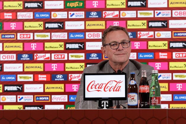 SOCCER - OEFB, PK, squad nomination VIENNA,AUSTRIA,18.MAY.26 - SOCCER - OEFB, Oesterreichischer Fussball-Bund, preview, press conference, PK, Pressekonferenz squad nomination. Image shows head coach Ralf Rangnick (AUT).  GEPAxpictures xArminxRauthner