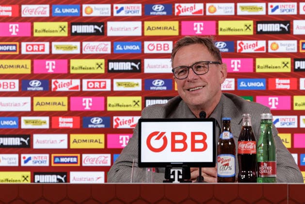 SOCCER - OEFB, PK, squad nomination VIENNA,AUSTRIA,18.MAY.26 - SOCCER - OEFB, Oesterreichischer Fussball-Bund, preview, press conference, PK, Pressekonferenz squad nomination. Image shows head coach Ralf Rangnick (AUT).  GEPAxpictures xArminxRauthner